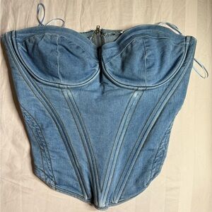 Fashion Nova Light Blue Denim Top